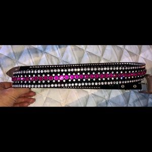 Buckle - Leather Rhinestone & Stud Glitz Belt